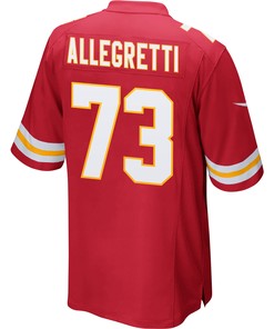 Nick Allegretti 73 Kansas City Chiefs Super Bowl LVII Champions 3 Stars Men Game Jersey - Red