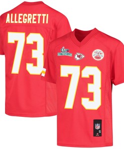 Nick Allegretti 73 Kansas City Chiefs Super Bowl LVII Champions Youth Game Jersey - Red
