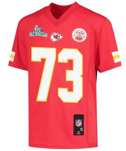 Nick Allegretti 73 Kansas City Chiefs Super Bowl LVII Champions Youth Game Jersey - Red