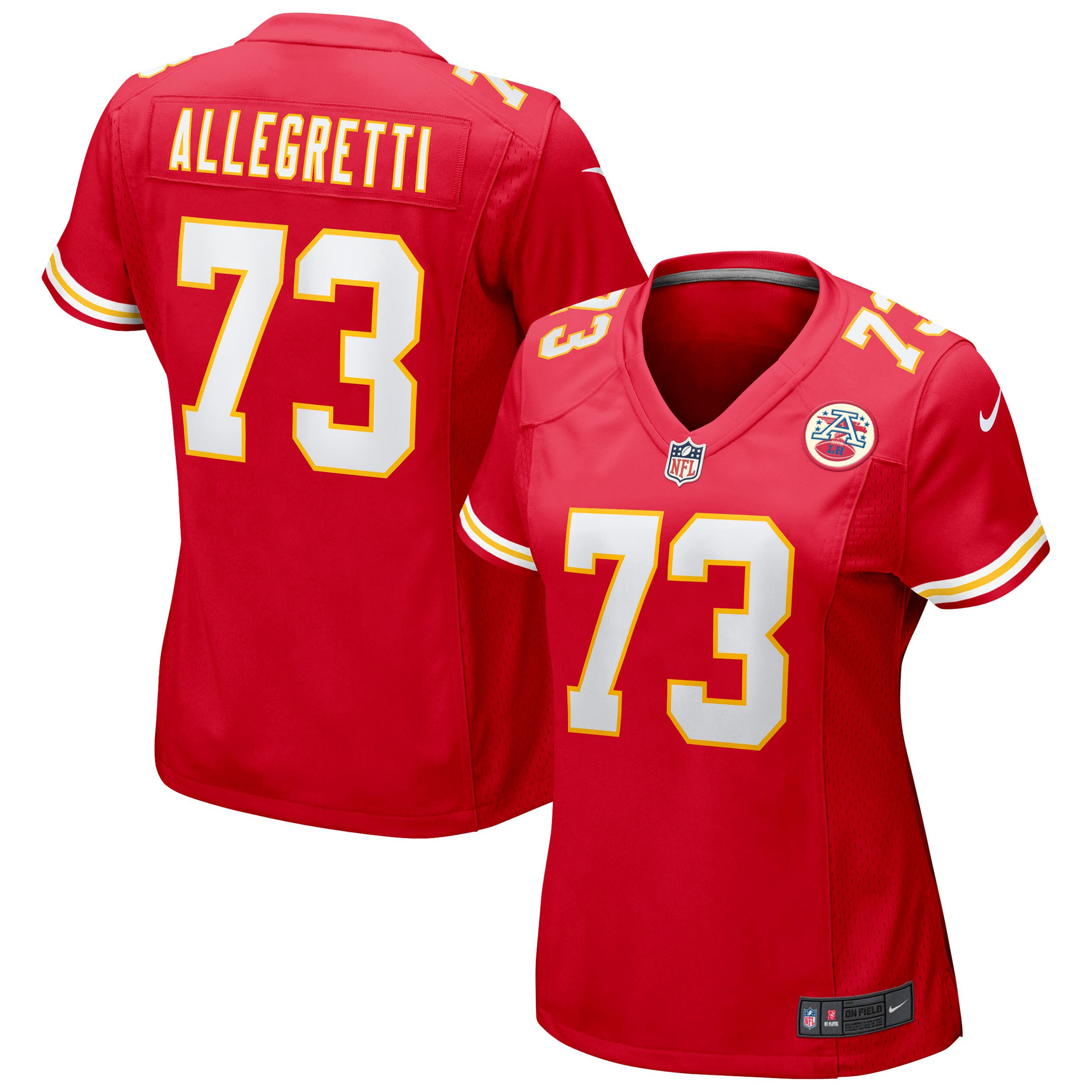 Nick Allegretti Kansas City Chiefs Womens Game Jersey - Red Nfl