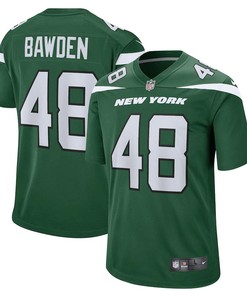 Nick Bawden New York Jets Game Player Jersey - Gotham Green