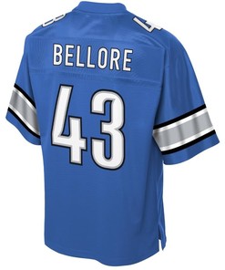 Nick Bellore Detroit Lions Nfl Pro Line Historic Logo Player Jersey - Blue