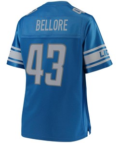 Nick Bellore Detroit Lions Nfl Pro Line Womens Team Color Player Jersey - Blue