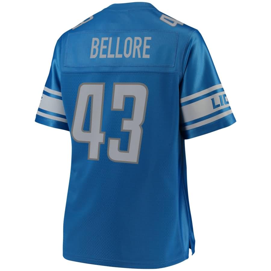 Nick Bellore Detroit Lions Nfl Pro Line Womens Team Color Player Jersey - Blue