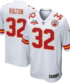 Nick Bolton 32 Kansas City Chiefs Super Bowl LVII Champions 3 Stars Men Game Jersey - White