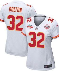 Nick Bolton 32 Kansas City Chiefs Super Bowl LVII Champions 3 Stars Women Game Jersey - White