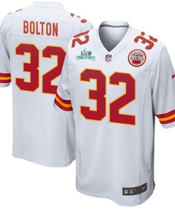 Nick Bolton 32 Kansas City Chiefs Super Bowl LVII Champions Men Game Jersey - White