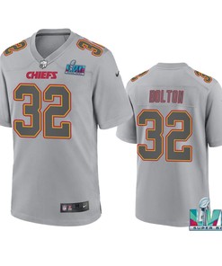 Nick Bolton 32 Kansas City Chiefs Super Bowl LVII Patch Atmosphere Fashion Game Jersey - Gray