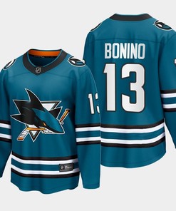 Nick Bonino 13 San Jose Sharks 2022-23 Home The Evolve Teal Jersey