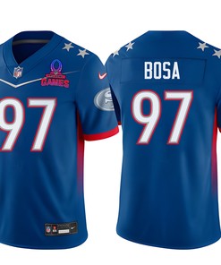 Nick Bosa 97 49Ers Pro Bowl 2023 Patch Men Jersey - Blue