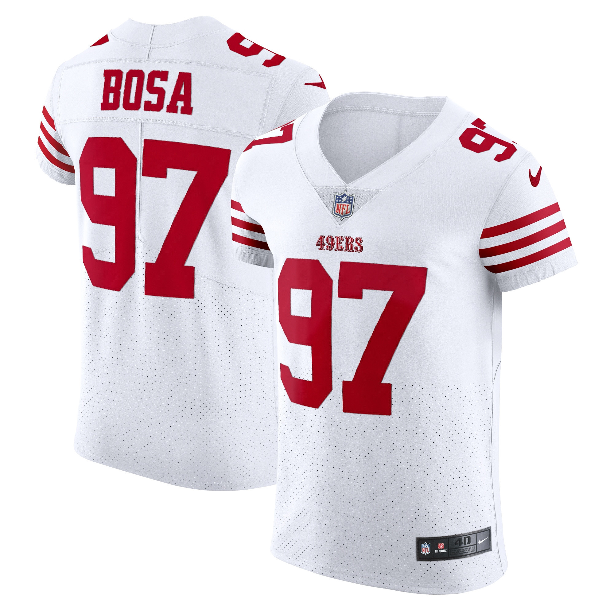 Nick Bosa San Francisco 49ers Vapor Elite Jersey White Nfl