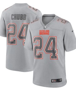 Nick Chubb 24 Cleveland Browns Atmosphere Fashion Game Jersey - Gray