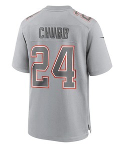 Nick Chubb 24 Cleveland Browns Atmosphere Fashion Game Jersey - Gray