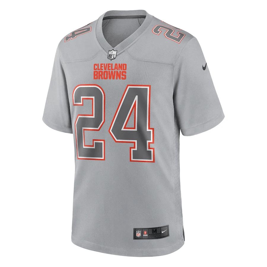 Nick Chubb 24 Cleveland Browns Atmosphere Fashion Game Jersey - Gray