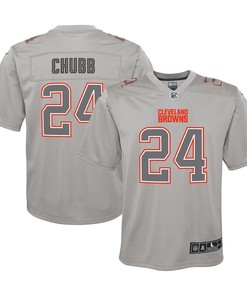 Nick Chubb 24 Cleveland Browns Youth Atmosphere Game Jersey - Gray