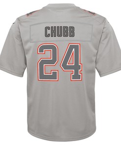 Nick Chubb 24 Cleveland Browns Youth Atmosphere Game Jersey - Gray