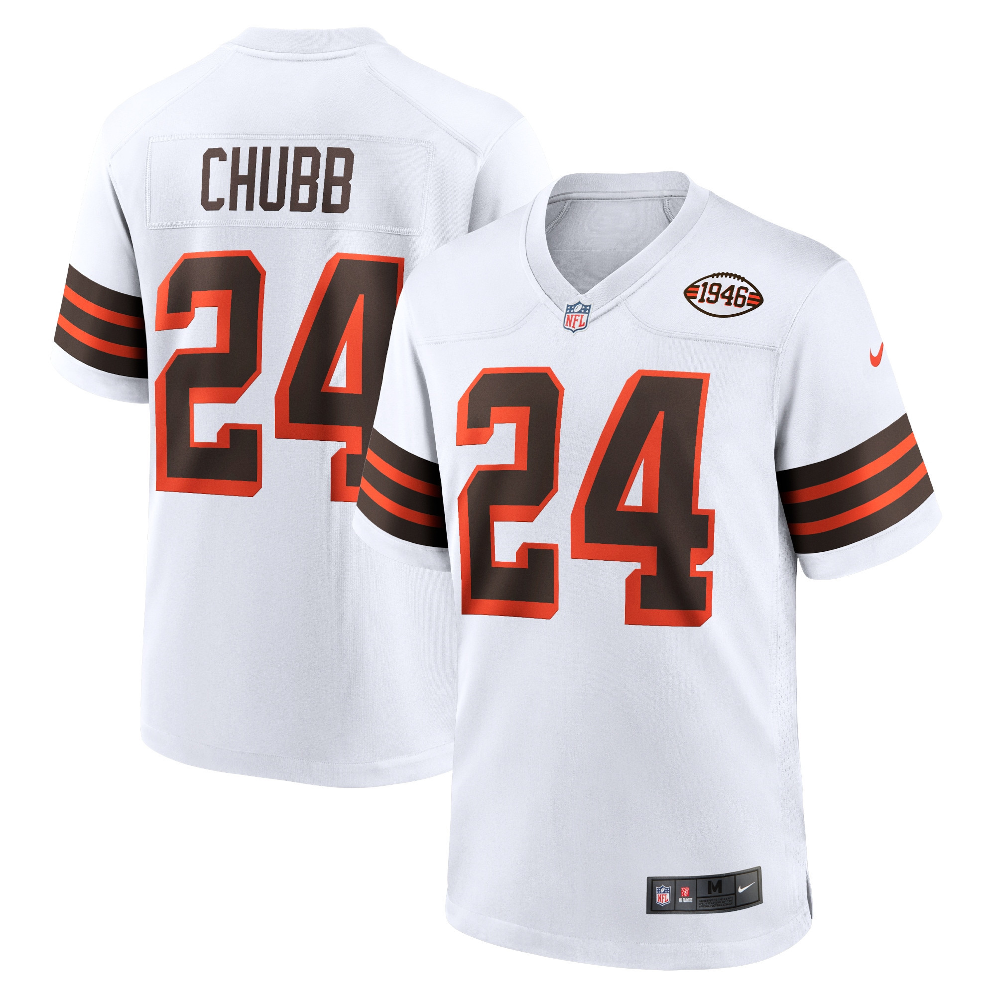 Nick Chubb Cleveland Browns 1946 Collection Alternate Game Jersey - White Nfl