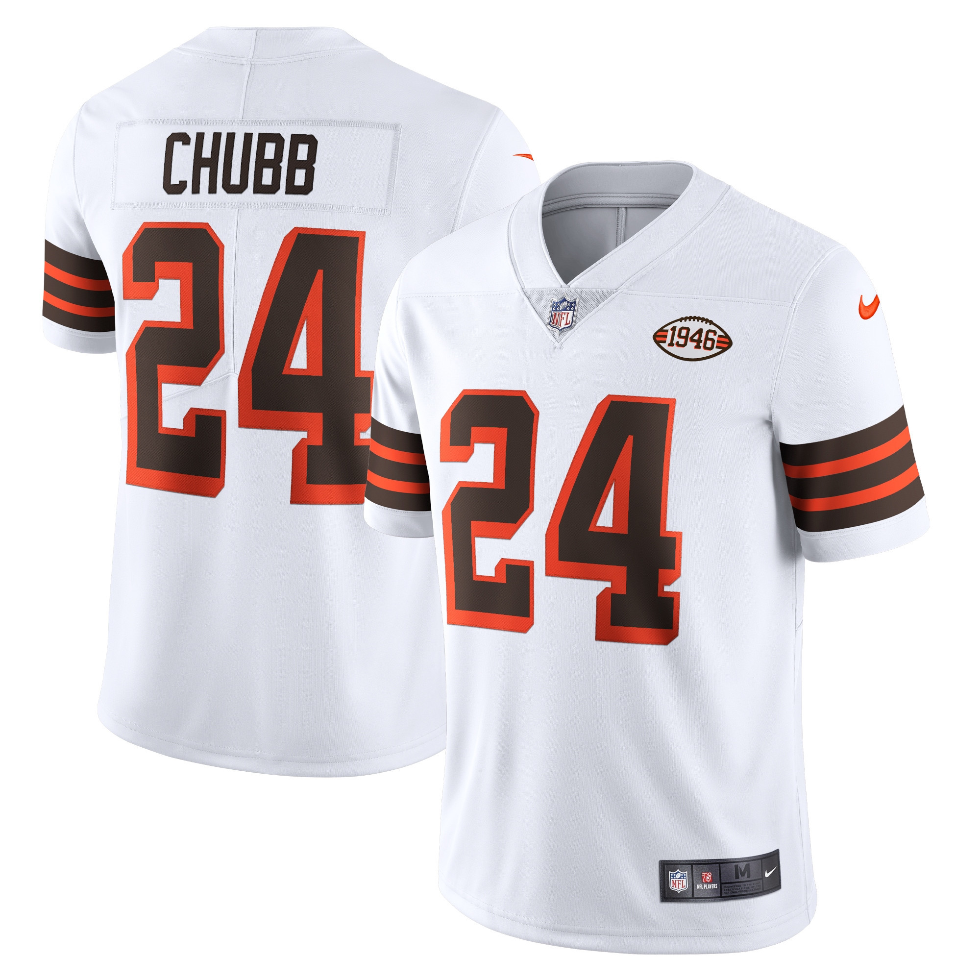 Nick Chubb Cleveland Browns 1946 Collection Alternate Vapor Limited Jersey - White Nfl