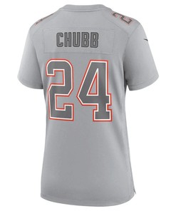 Nick Chubb Cleveland Browns Women's Atmosphere Fashion Game Jersey - Gray