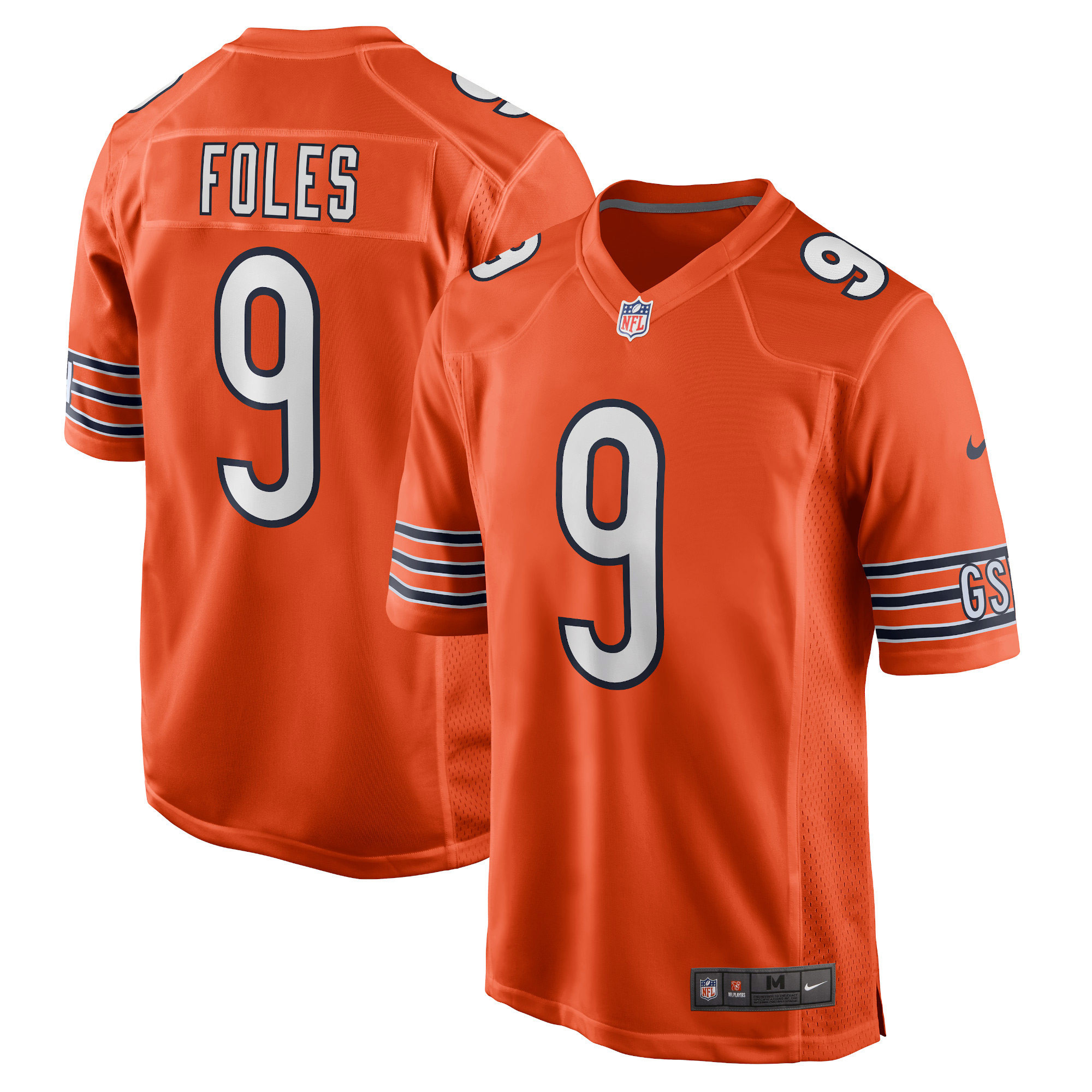 Nick Foles Chicago Bears Game Jersey Orange Nfl