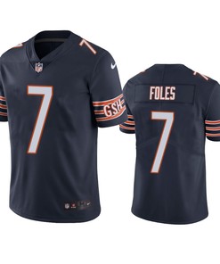 Nick Foles Chicago Bears Navy Vapor Limited Jersey