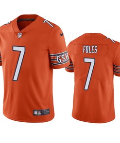 Nick Foles Chicago Bears Orange Vapor Limited Jersey