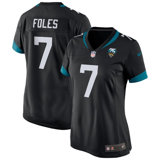 Nick Foles Jacksonville Jaguars Womens 25th Season Game Jersey - Black Nfl