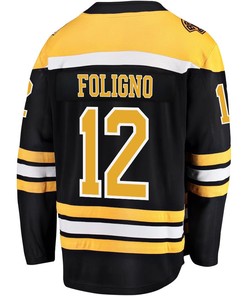 Nick Foligno 12 Boston Bruins Stanley Cup 2023 Playoffs Patch Home Breakaway Men Jersey - Black
