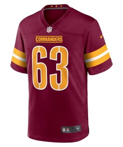 Nick Gates 63 Washington Commanders Men Game Jersey - Burgundy