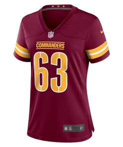 Nick Gates 63 Washington Commanders Women Game Jersey - Burgundy
