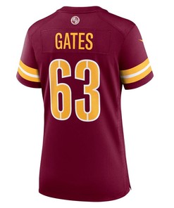 Nick Gates 63 Washington Commanders Women Game Jersey - Burgundy