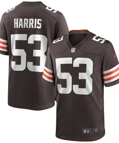 Nick Harris Cleveland Browns Game Jersey - Brown Nfl