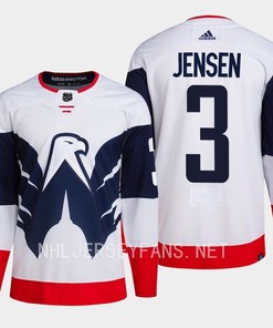 Nick Jensen 3 Washington Capitals 2023 Jersey Stadium White Primegreen