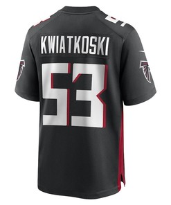 Nick Kwiatkoski Atlanta Falcons Game Player Jersey - Black