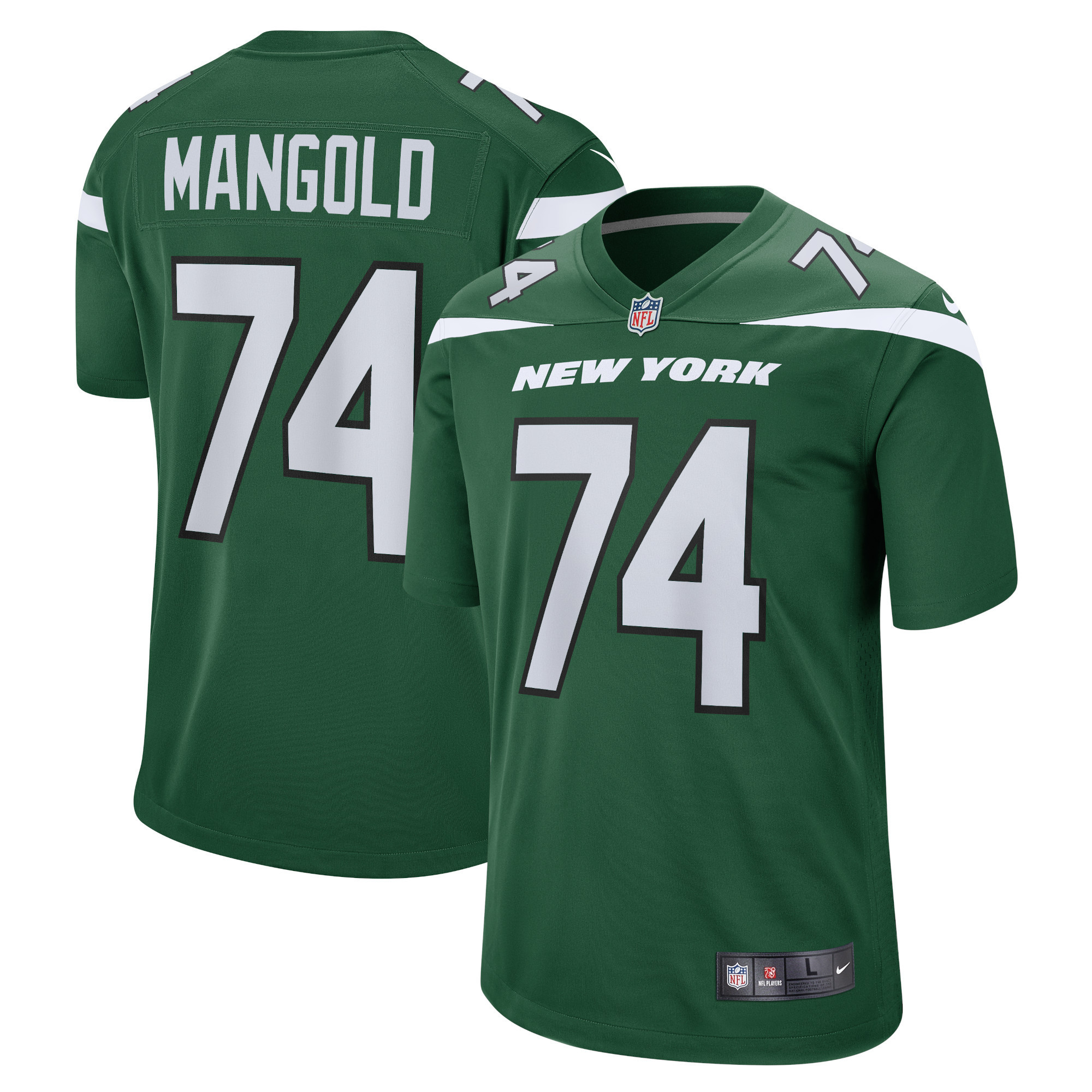 Nick Mangold New York Jets Retired Player Jersey Gotham Green Nfl