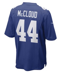 Nick McCloud 44 New York Giants Game Player Jersey - Royal