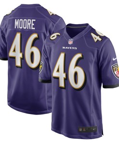 Nick Moore Baltimore Ravens Game Jersey - Purple Nfl