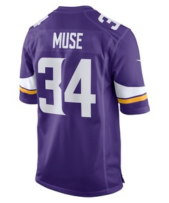 Nick Muse 34 Minnesota Vikings Home Game Player Jersey - Purple