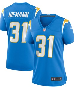 Nick Niemann Los Angeles Chargers Womens Game Player Jersey - Powder Blue Nfl