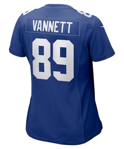 Nick Vannett 89 New York Giants Women's Home Game Player Jersey - Royal