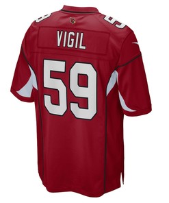 Nick Vigil Arizona Cardinals Game Player Jersey - Cardinal