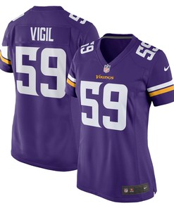 Nick Vigil Minnesota Vikings Womens Game Jersey - Purple Nfl