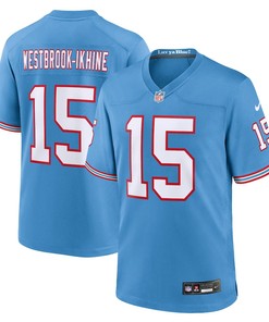 Nick Westbrook-Ikhine 15 Tennessee Titans Oilers Throwback Alternate Game Men Jersey - Light Blue