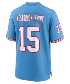 Nick Westbrook-Ikhine 15 Tennessee Titans Oilers Throwback Alternate Game Men Jersey - Light Blue
