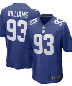 Nick Williams 93 New York Giants Game Player Jersey - Royal
