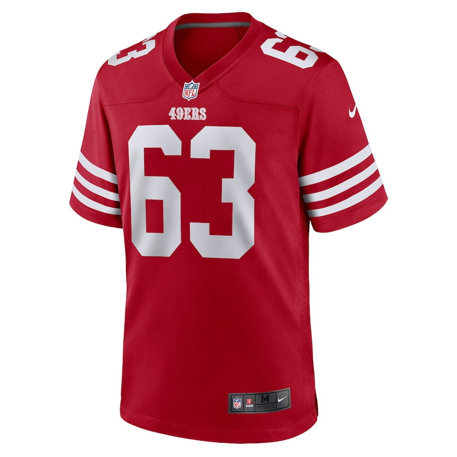 Nick Zakelj San Francisco 49ers Game Player Jersey - Scarlet