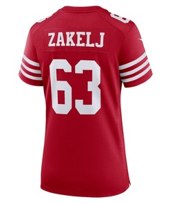 Nick Zakelj San Francisco 49ers Women's Game Player Jersey - Scarlet