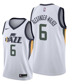 Nickeil Alexander-Walker 6 Utah Jazz 2022 Association Edition White Jersey Diamond Badge - Men Jersey