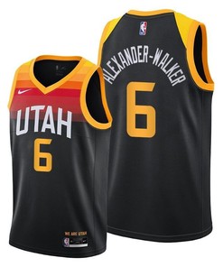 Nickeil Alexander-Walker 6 Utah Jazz City Edition Black Jersey 2022 Trade - Men Jersey