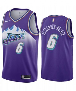 Nickeil Alexander-Walker Utah Jazz Purple 6 Classic Edition Jersey 2022 Trade - Men Jersey
